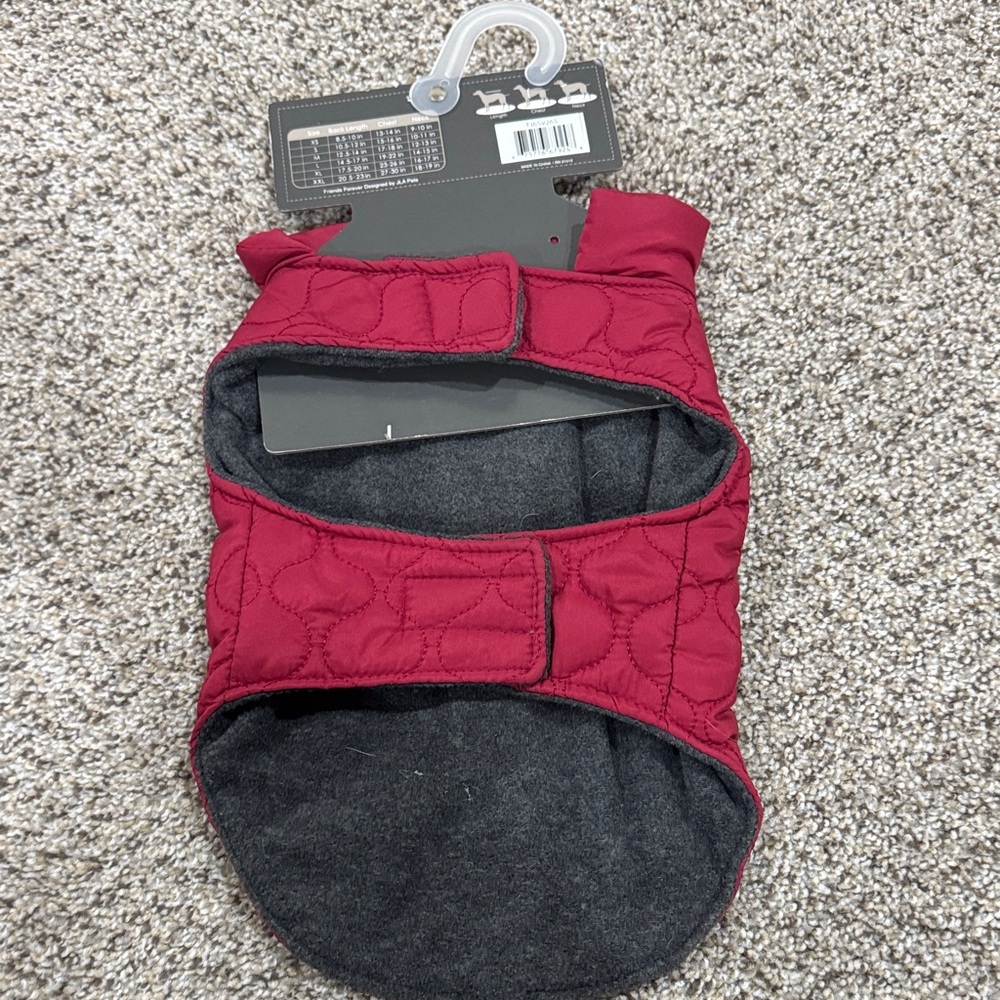 Friends Forever Quilted Red Dog Jacket - Picture 2 of 4